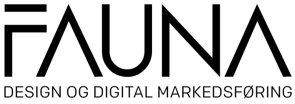 Fauna logo med undertekst design og digital markedsføring
